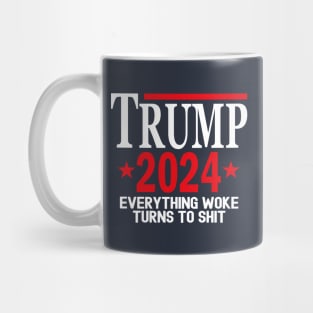 Trump 2024 Everything Woke Turns To Shit Mug